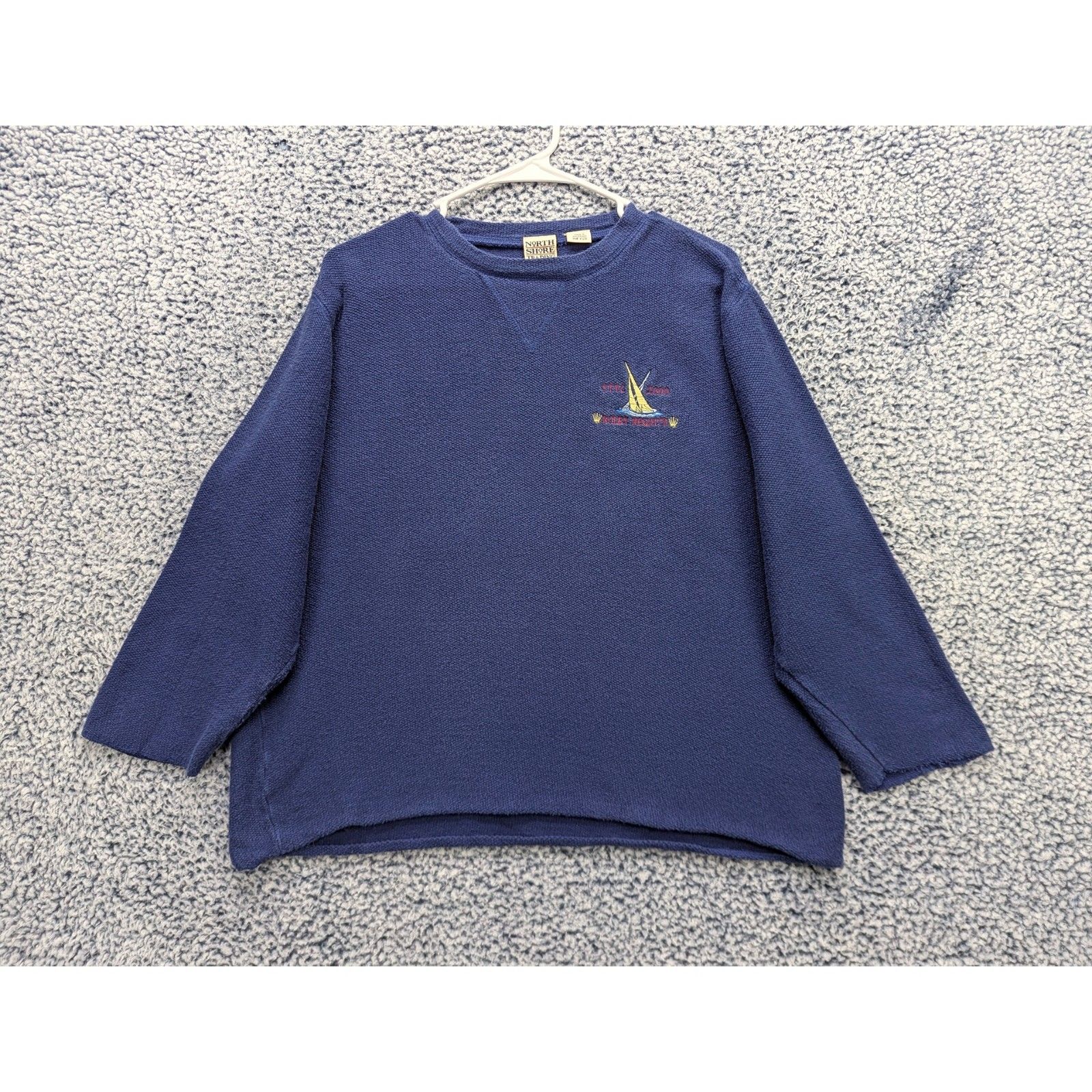 Vintage 2000 Rolex Regatta St Thomas Yacht Club Sweater Size Small Y2k Blue